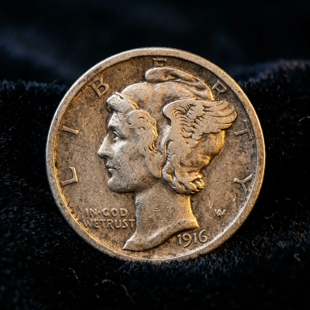 1916 Mercury Dime, G4 Genuine